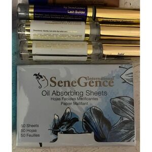 New SeneGence Lot - Oil Absorbing Sheets Ooops! Remover Lash Builder UnderSense